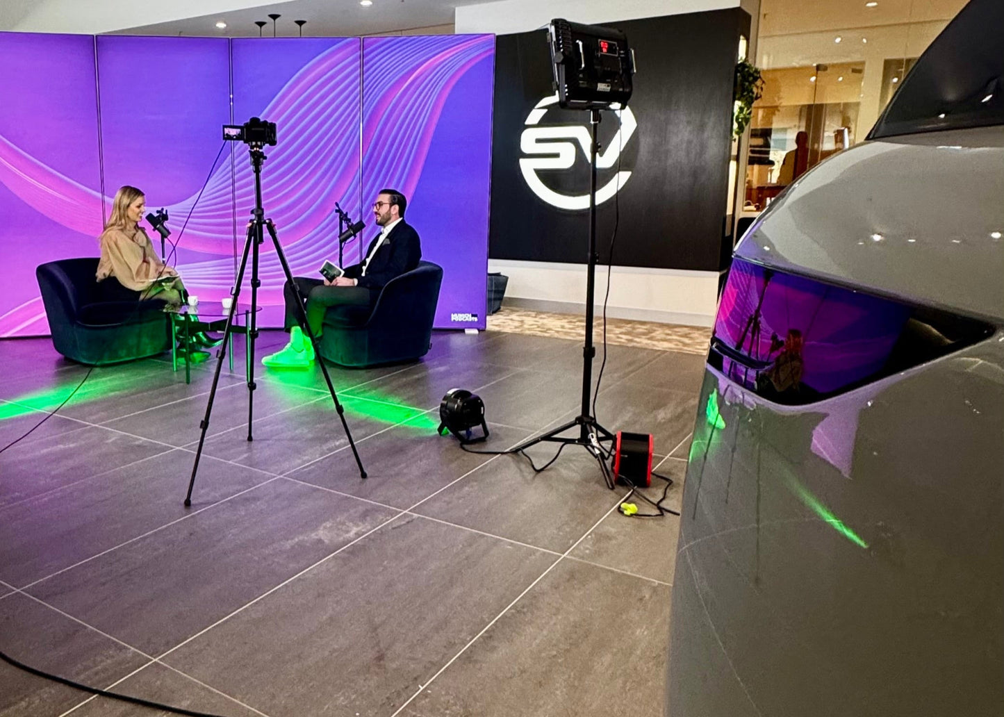 Podcast-Aufnahme vor Ort mit Videomitschnitt