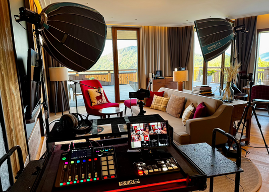 Podcast-Aufnahme vor Ort mit Videomitschnitt