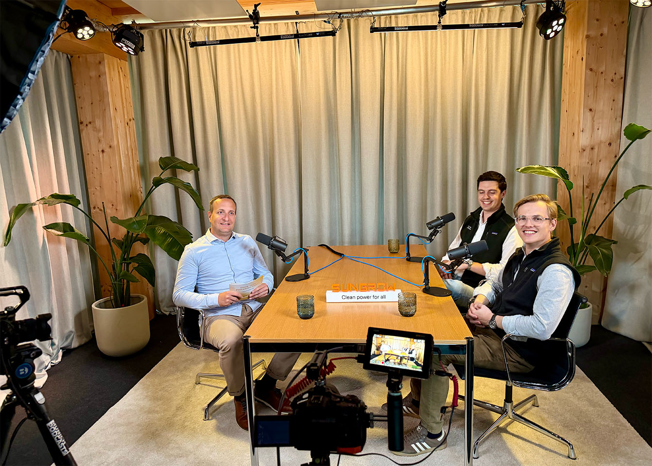 Podcast Aufnahme im Studio mit Videomitschnitt